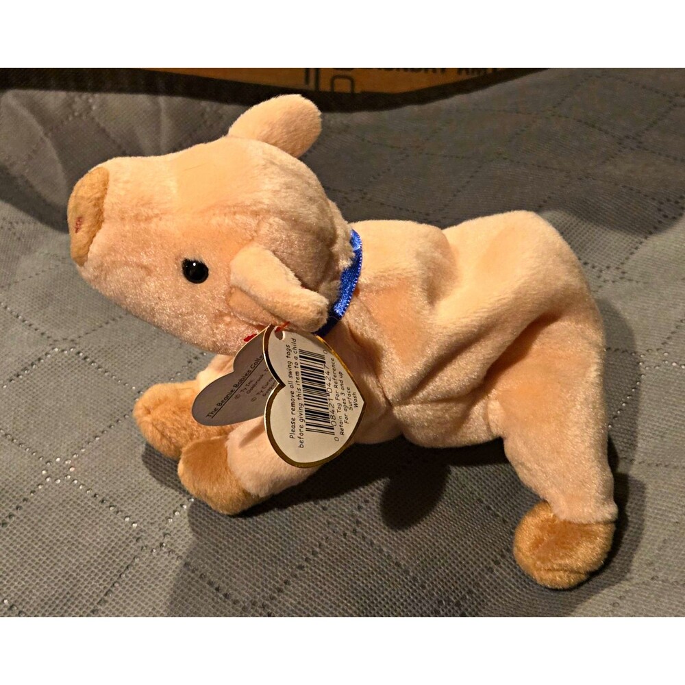 Ty Beanie Babies Knuckles the Pig Plush Toy 1999 Vintage w/ Swing & Tush Tag
